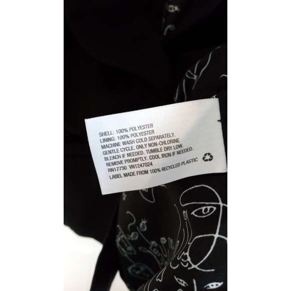 a new day black blazer novelty inside faces print - Picture 3 of 6